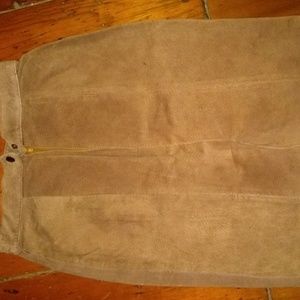 Suede skirt